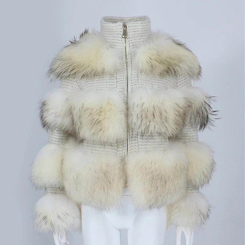 ExploreAllFinds - Jacket Real Fur Coat Natural Raccoon - ExploreAllFinds