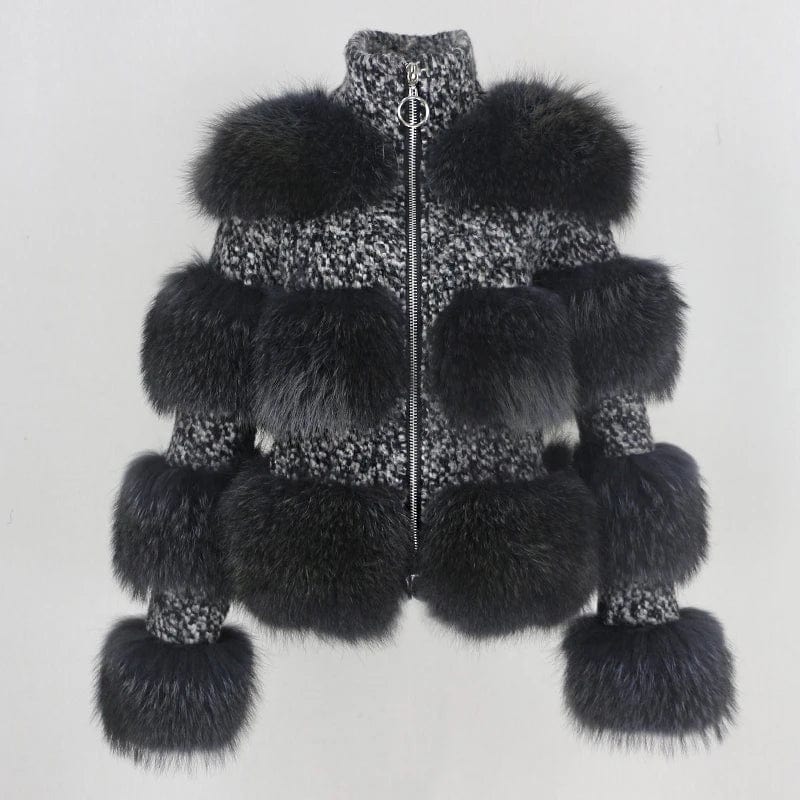 ExploreAllFinds - Jacket Real Fur Coat Natural Raccoon - ExploreAllFinds