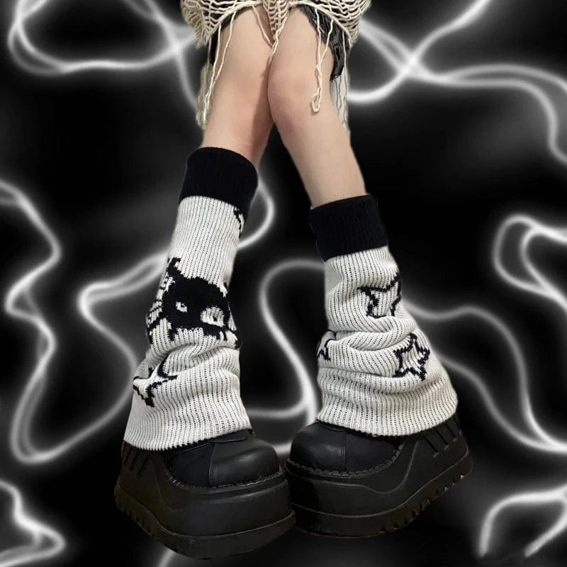 ExploreAllFinds - Cutie Socks Black and White Reverse Double-Sided Wear - ExploreAllFinds