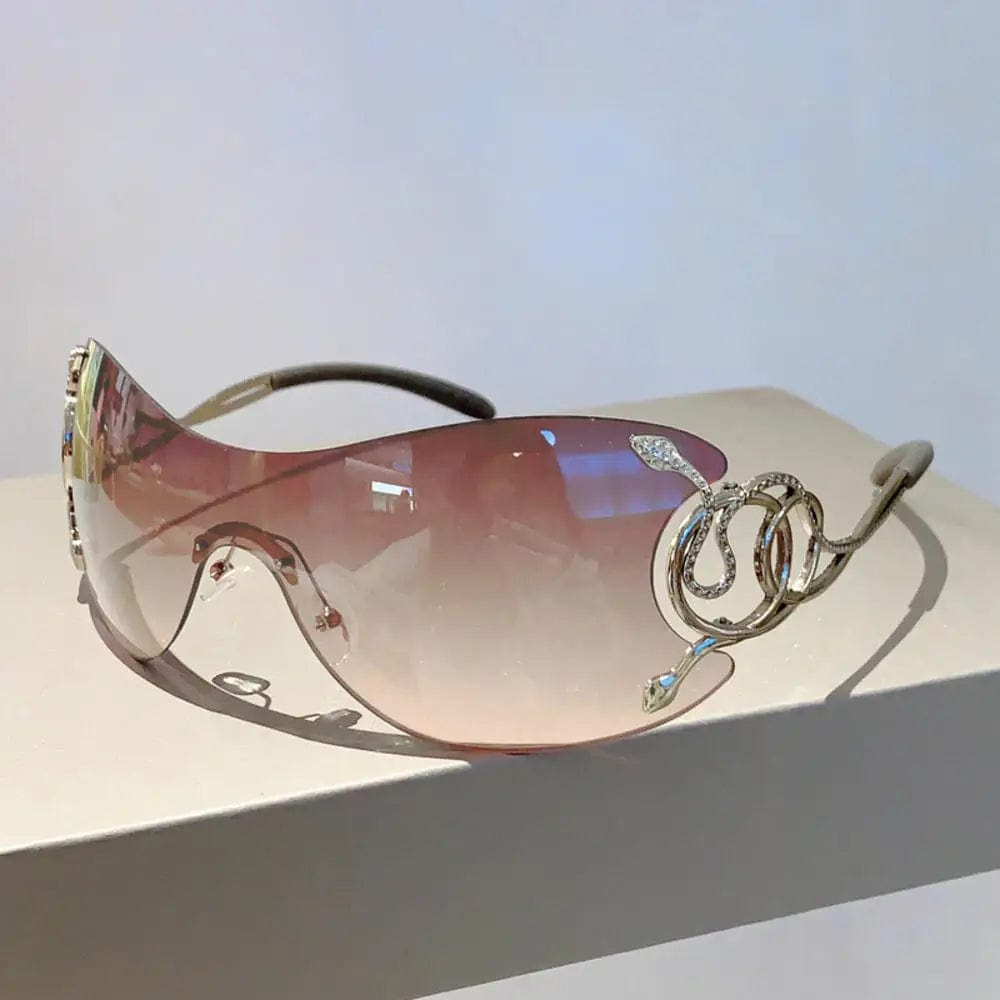 ExploreAlFinds - Y2k Rimless Sunglasses Stylish Gradient Lens Shades - ExploreAllFinds